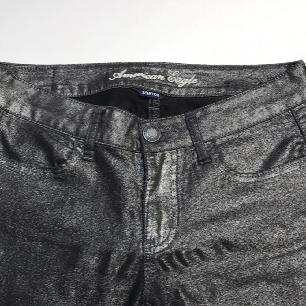 AMERICAN EAGLE Women’s 4 Metallic Black Jegging